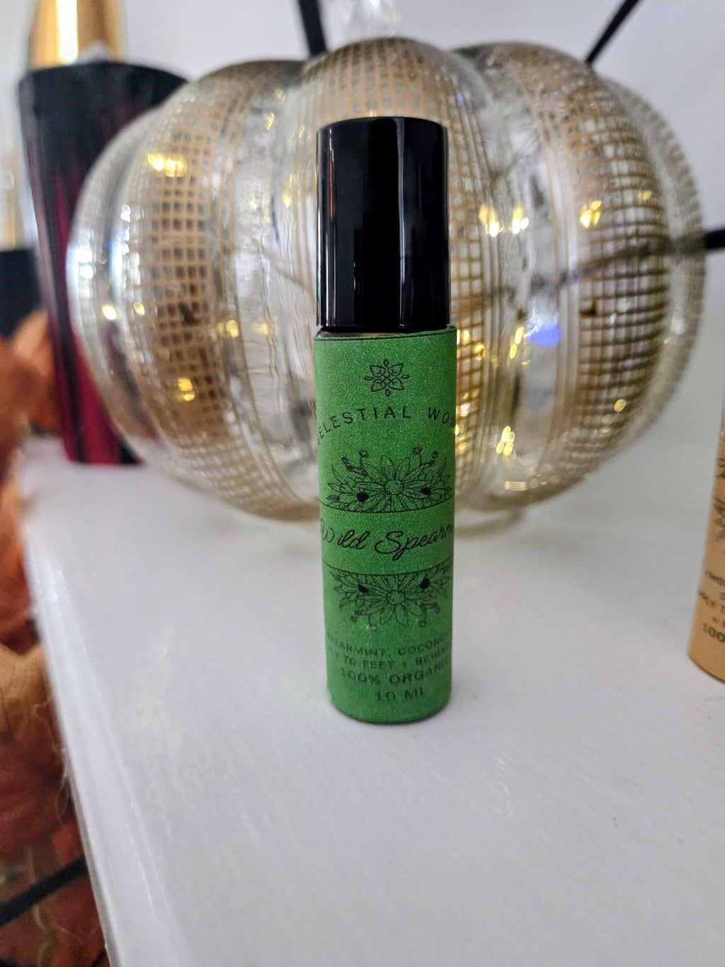 Organic Spearmint Essential Oil Roller - Uplifting Aromatherapy