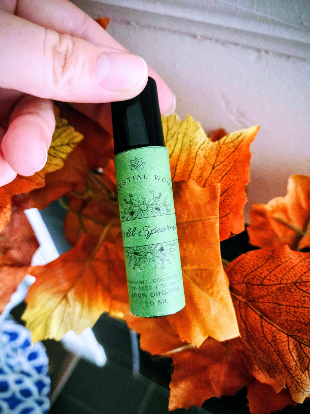 Organic Spearmint Essential Oil Roller - Uplifting Aromatherapy