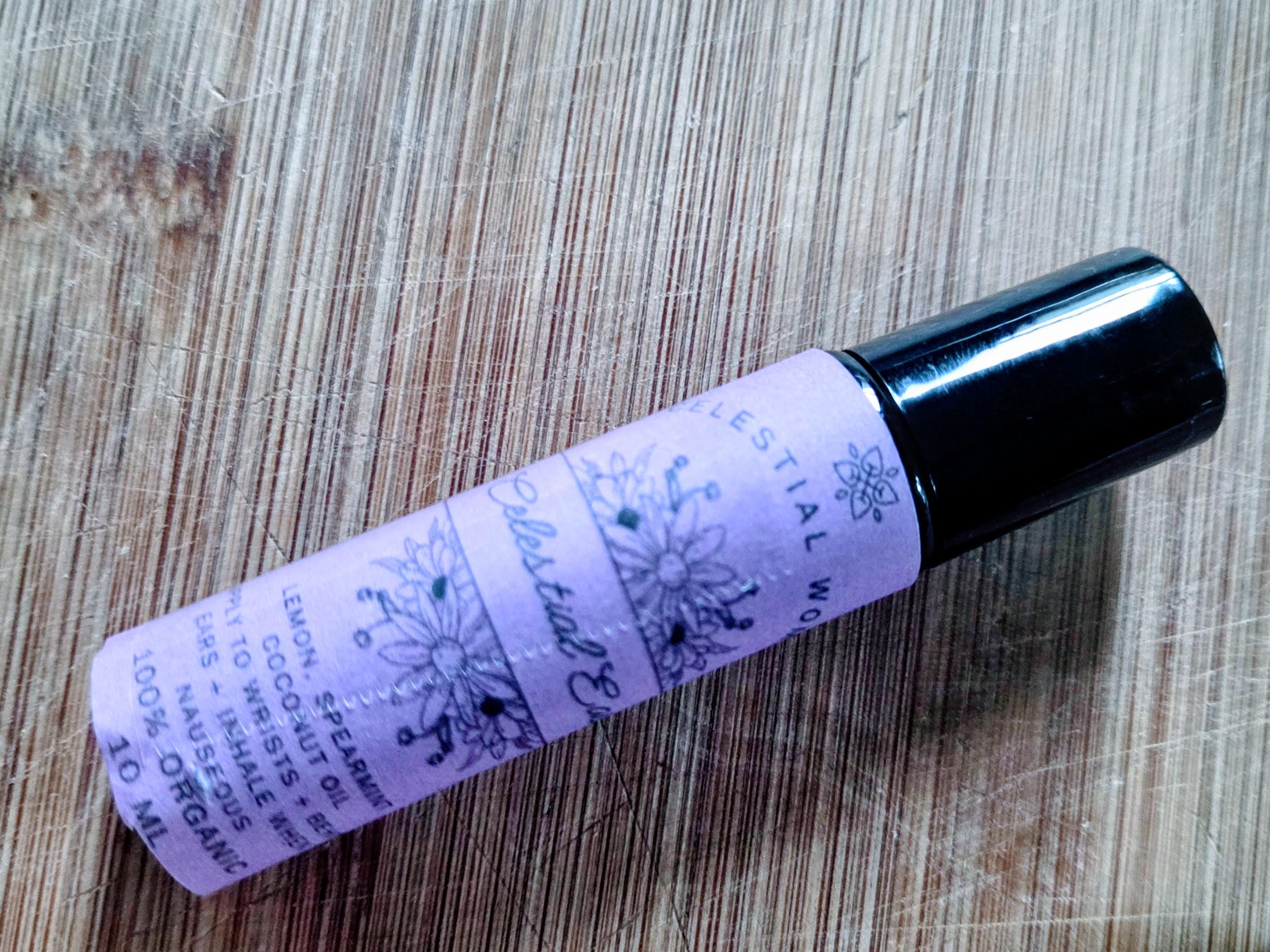 Celestial Ease Nausea Relief Essential Oil Roller Ball: Pregnancy + Motherhood - Morning & Motion Sickness