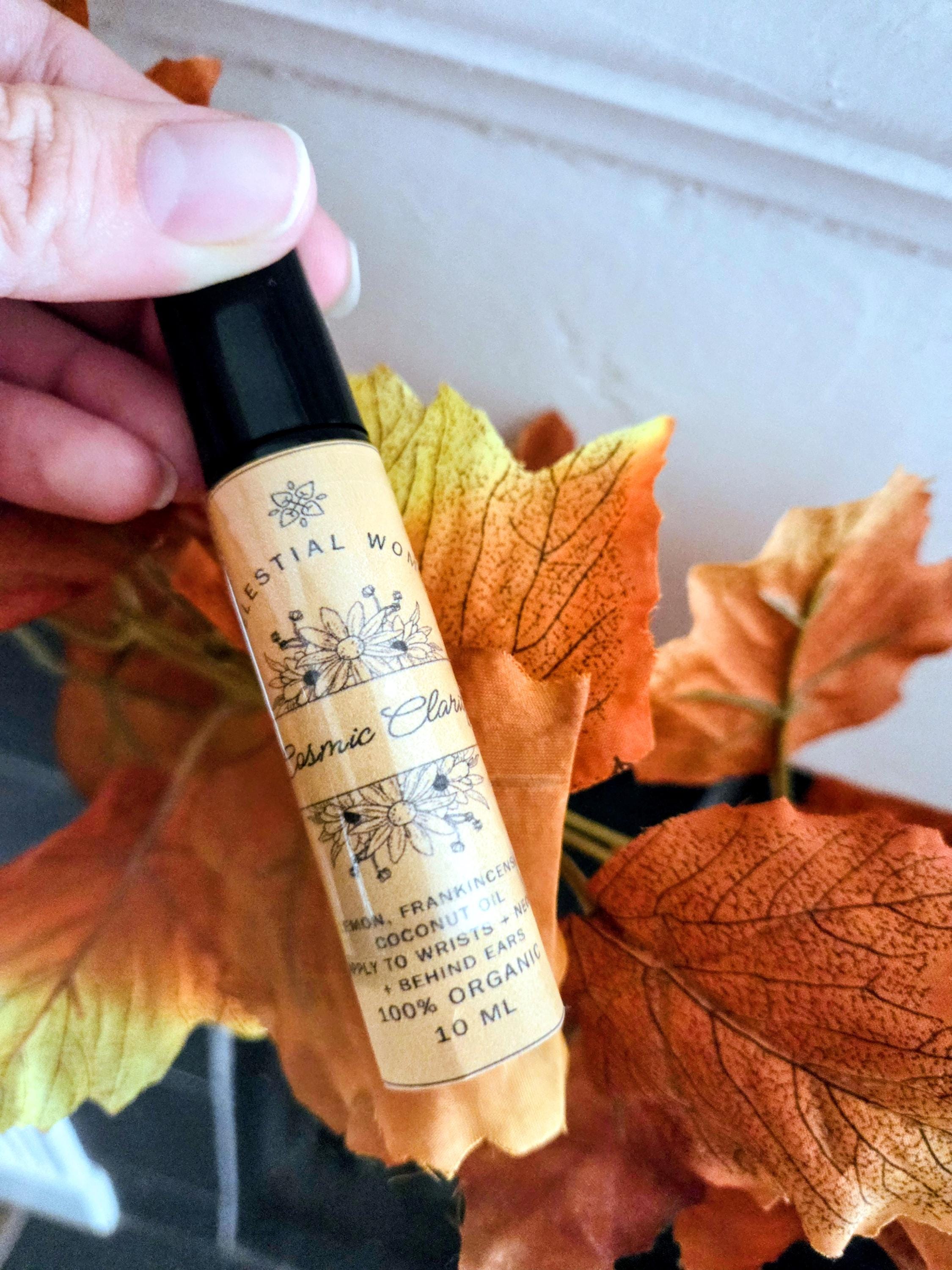 Cosmic Clarity Essential Oil Roller Ball: Organic Aromatherapy for Focus Motherhood + Teachers + Pregnancy Brain