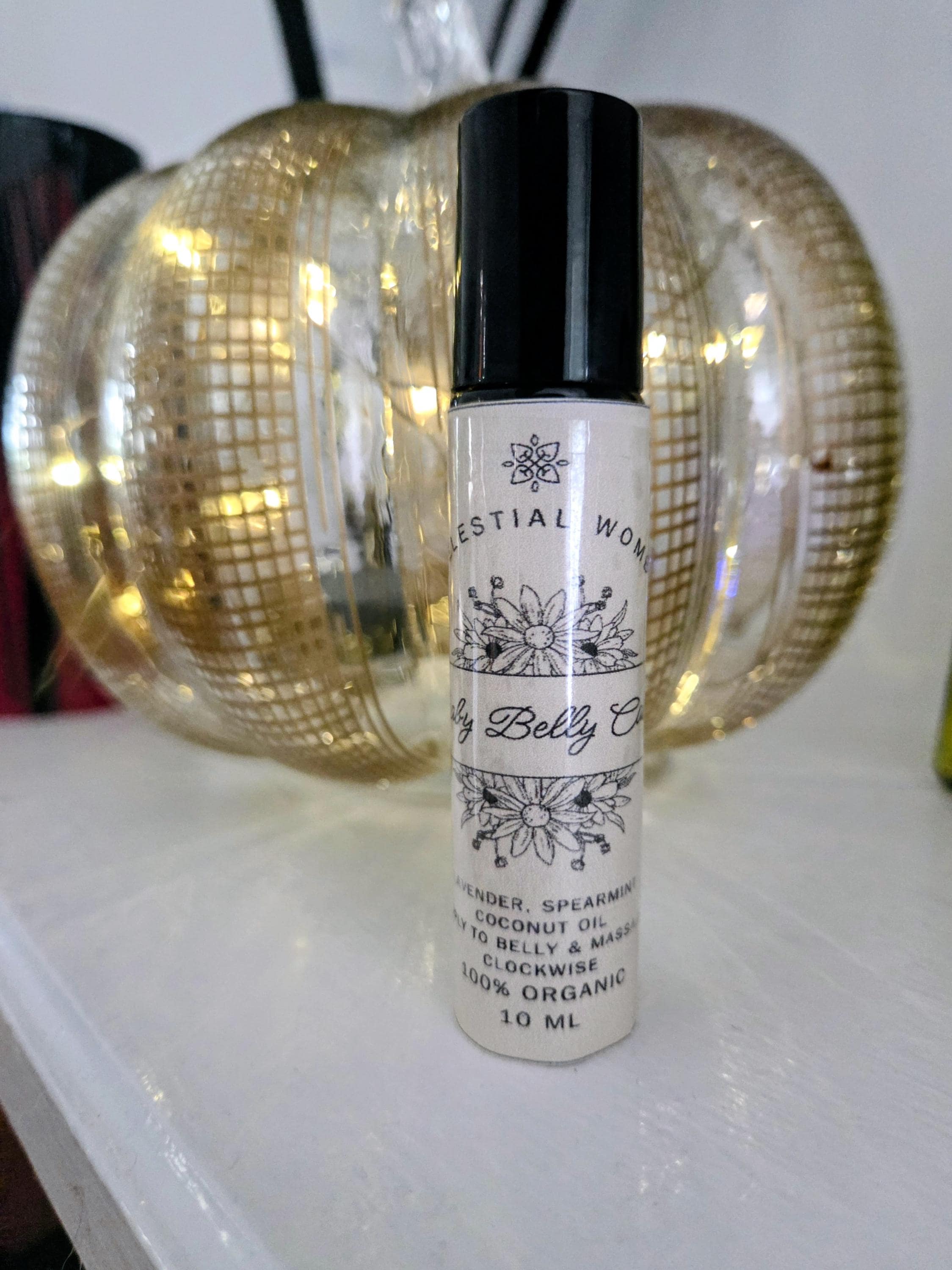 Baby Belly Calm: Organic Essential Oil Roller Ball for Gas & Colic Newborn + Postpartum Support